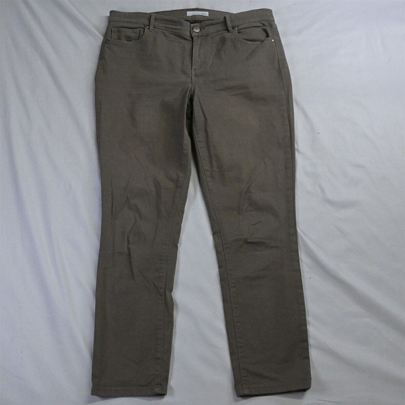 LOFT 30 /‎ 10 Skinny Crop Brown Stretch Denim Jeans - Picture 1 of 7